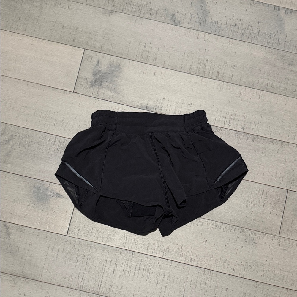 lululemon athletica Black Women's Running Shorts with Reflective Trim